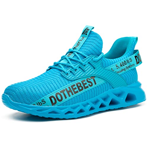 Steel Toe Shoes for Men Lightweight Indestructible Work Sneakers for Women Puncture Proof Comfortable Slip On Safety Shoes for Industrial,Coustruction Blue