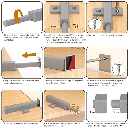 Magnetic Push To Open Door Latch Jiayi 2 Pack Heavy Duty Cabinet Push Latch For Doors Drawer Magnetic Push Latch Cabinet Touch Latch Rv Cabinet Catches For Kitchen Hardware Push Release Latch #TOP5