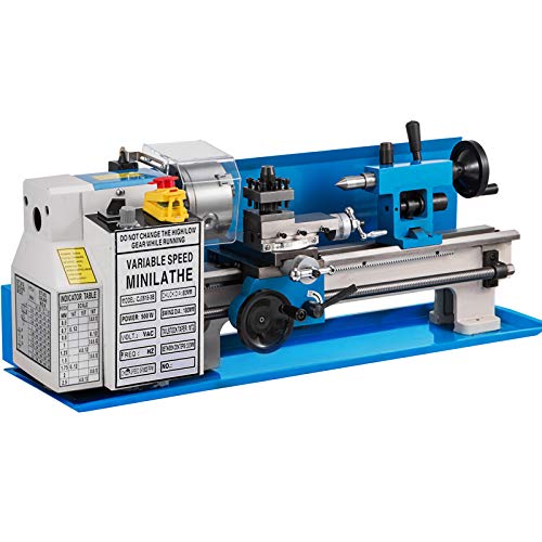 Mophorn Metal Lathe 7 x 12 Inch, Precision Mini Metal Lathe 2250 RPM 550W Variable Speed, Mini Lathe Precision Bench Top Metal Working Lathe for Various Types of Metal Turning