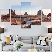 SIGNWIN 5 Panel Canvas Wall Art Mountainscape for Home Decorations Ready to Hang - 60