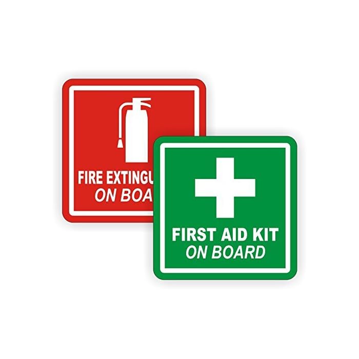Buy 3" Fire Extinguisher / First Aid Kit on Board Vinyl Decals