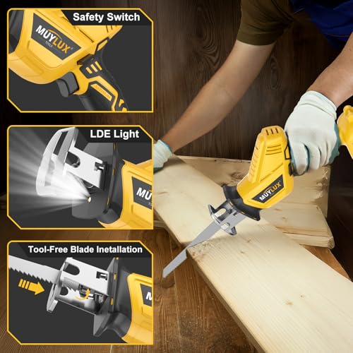 Cordless Reciprocating Saw with 2 Batteries