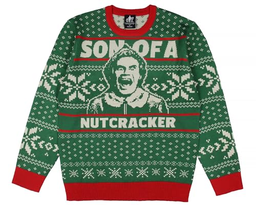 Bioworld Elf The Movie Men'S Buddy Son Of A Nutcracker Ugly Christmas Adult Holiday Knit Pullover Sweater 3 Bioworld Elf The Movie Men’S Buddy Son Of A Nutcracker Ugly Christmas Adult Holiday Knit Pullover Sweater