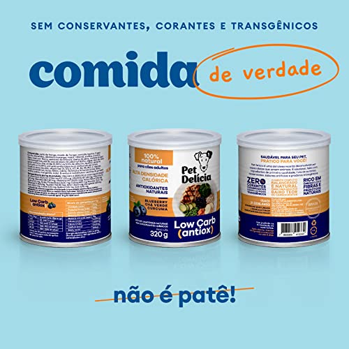 Pet Delícia Low Carb Antioxidante Natural 320g Pet Delícia Raça Adulto, Sabor Frango 320g