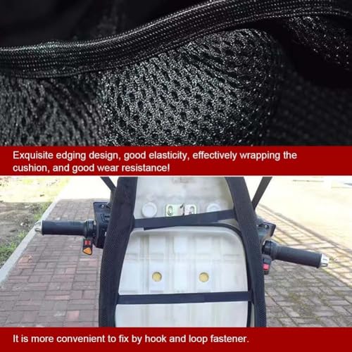 Funda asiento moto universal flexible negra impermeable protectora de sillín 7