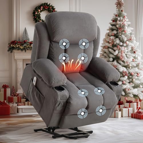 BOSMILLER Power Lift Recliner (Grey)