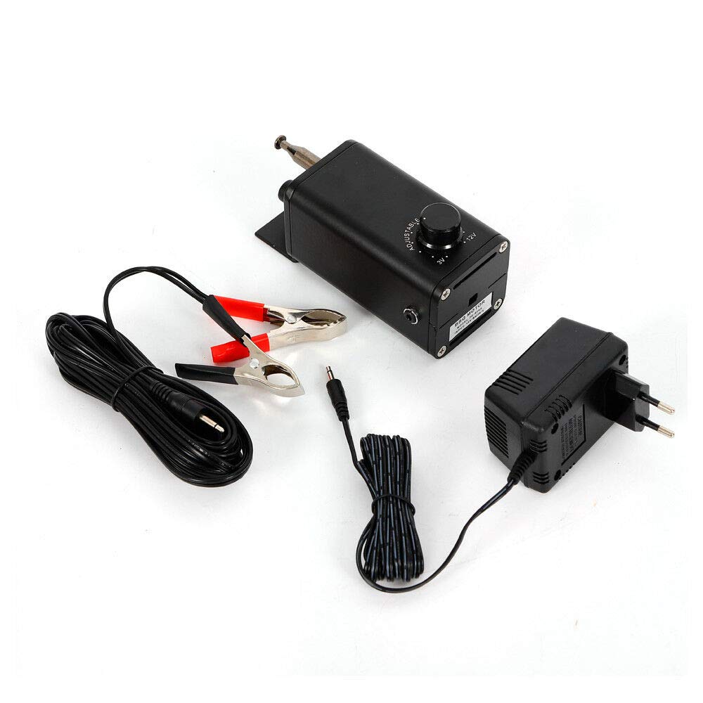 GrillMotor, 15W DC 3-12V BBQ Rotator Grillmotor Schwarz Grillspieß Drehspieß Rotisserie Getriebemotor für Outdoor Picknick Grills Werkzeug