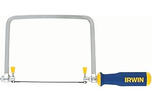 IRWIN Tools ProTouch Coping Saw: Mitre or 45-Degree Cuts, Adjustable Depth Soft Grip Coping Saw