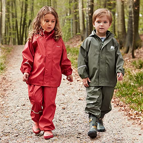 Image of CeLaVi European Kids Rain, Mud and Snow Suit for Boys Girls with Detachable Hood, Waterproof 2 Pcs Rain Set or Onepiece