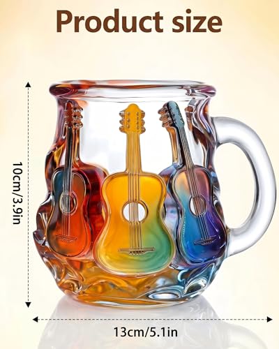 Taza de café con forma de guitarra de 11 OZ miniatura 5