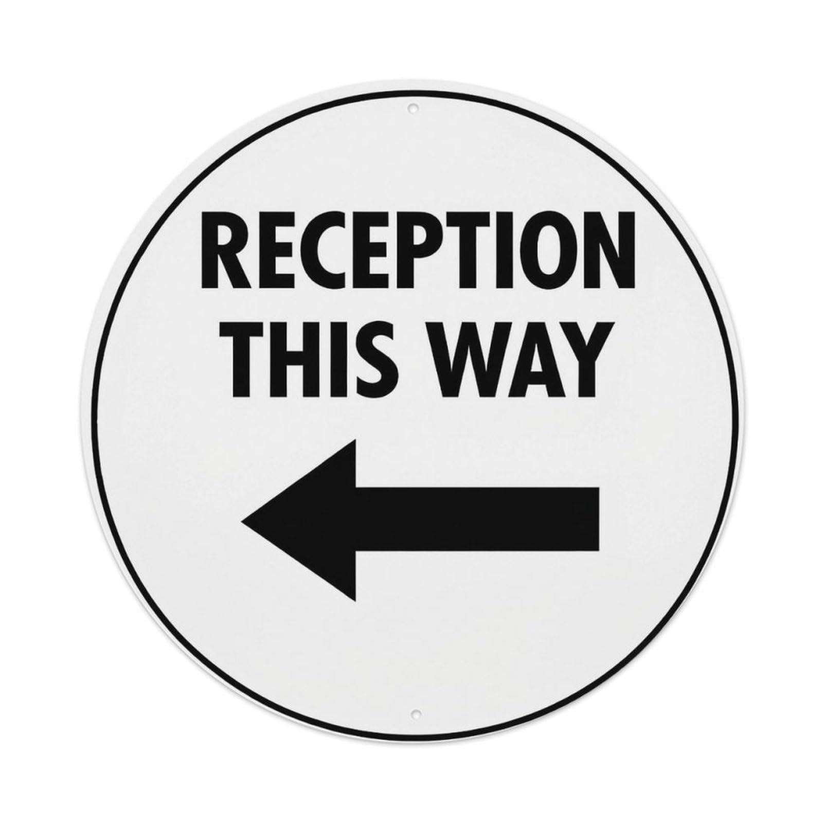 Jdyansheng Vintage Reception This Way Left Arrow Sign Tin Sign Metal Poster Metal Signs For Home Man Cave Bar Cafe Kitchen Laundry Room Wall Decorations 8X8 Inches