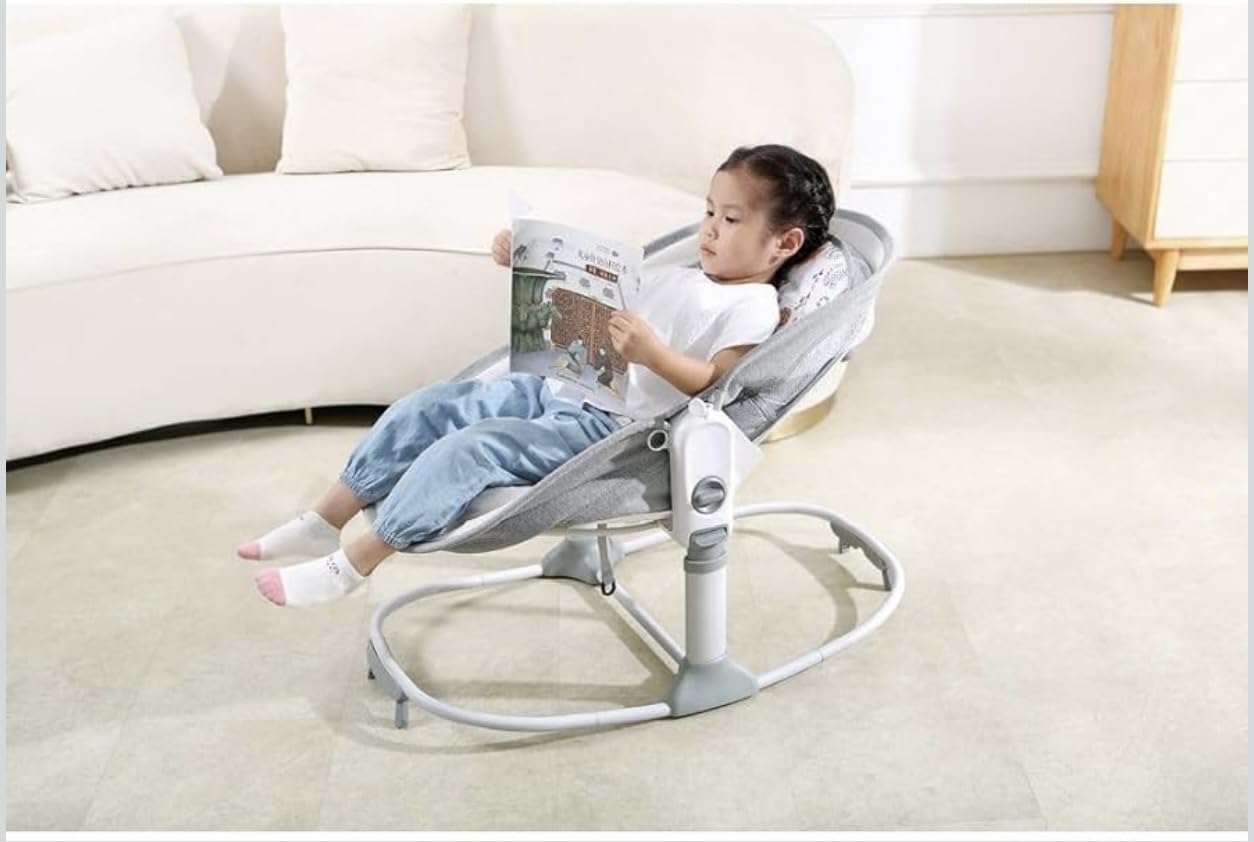 richtots Premium Mastela 6 in 1 Multi-Function Bassinet with 3 Point Harness and 3 Height Adjustment Removable Music and Vibration Unit 1