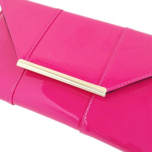 Image of JNB Faux Patent Leather Envelope Candy Clutch