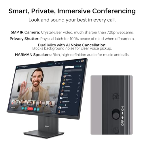 Image of Lenovo IdeaCentre AIO Gen 9 27 inch QHD 2.5K+ 100Hz Touchscreen All-in-One Desktop, 8-Core i5-13420H, 16GB DDR5, 1TB SSD, Webcam, Wireless KB & M, Win11 Home, Bundle with ADATA 64GB USB Flash Drive