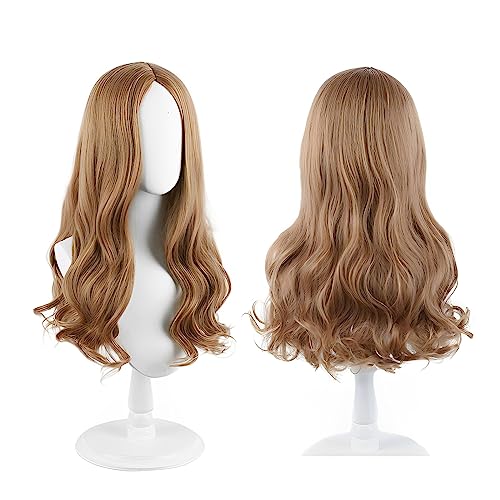 PWEINCY Long Curly Wig Adult Women Middle Part Synthetic Hair for Halloween Party