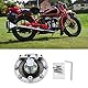 iSpchen Motorrad Tankdeckel Edelstahl 7-Loch runde Tankverschluss Kraftstofftankdeckel Tankklappe Motorrad Benzin Tankdeckel Abdeckung mit 2 Schlüsseln Motorrad Ersatz für 125 150 Motorräder Zubehör