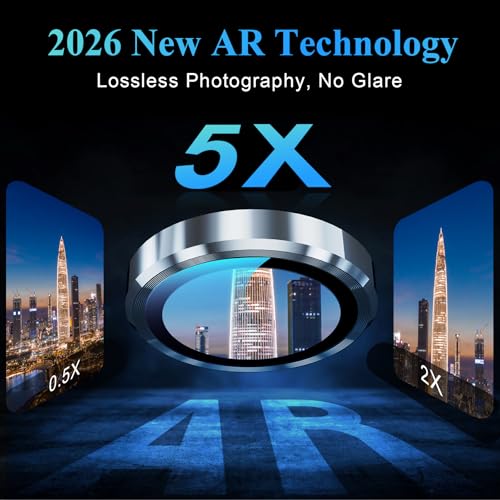 Image of YWXTW Camera Lens Protector for Samsung Galaxy S26 Ultra, [5X Stronger] Individual Metal Ring Tempered Glass Camera Cover for Galaxy S26 Ultra Accessories, Anti-Scratch, 1 Set
