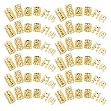 GRADENEVE 120 Unidades Anillos Dorados para Trenzas de Metal Resistentes Deslustre, Accesorios Cabello Tubulares Ideales para Eventos y Actividades al Aire Libre