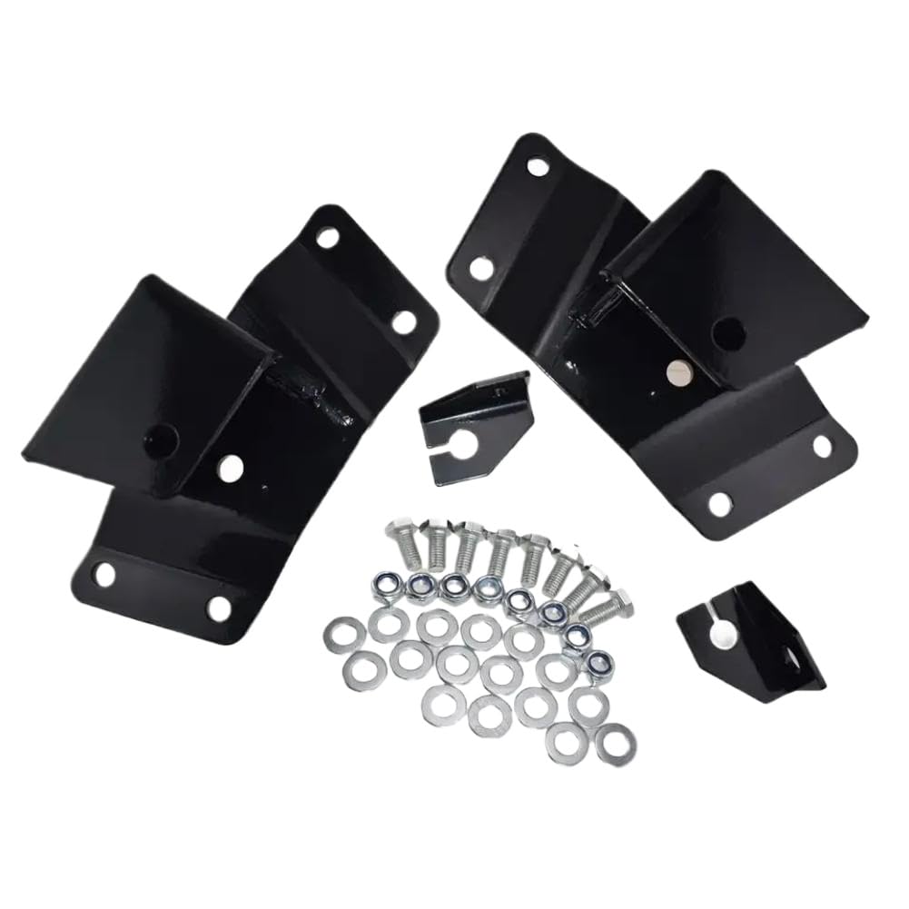 Kit d'abaissement 2 pièces en métal pour supports d'essieu arrière de 2 pouces Compatible With Silverado Sierra 1500 1988-1998 2WD 4WD EM-1051