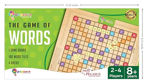 Image of Popcorn Games & Puzzles The Game of Words - Educational Vocabulary Learning Word Building Game for 8+ Years Kids & Family