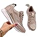 WODETIAN Sandalias de Vestir Zapatillas Deportivas de Mujer Cremallera Cordones Zapatillas de Running Fitness Sneakers Casual Zapatos para Caminar Transpirable CóModo Zapatos,Oro,38