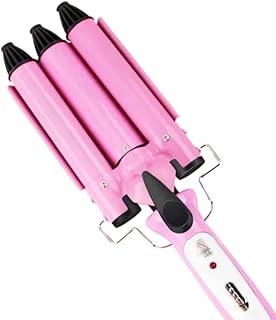 Chapinha Modelador De Cabelo, Ondulador de Cachos Tri-Ondas, 3 Em 1, Cerâmica, Efeito Natural e Profissional 110 Volts- QH shopp (Rosa)