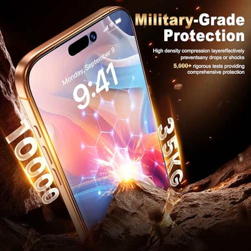 Image of UniqueMe for iPhone 17 Pro Max Matte Screen Protector - 6.9 inch - 2 Pack | HD,Smooth Matte Finish,9H+ Tempered Glass,Anti-Glare, Anti-Fingerprint, Bubble Free, Easy to Install