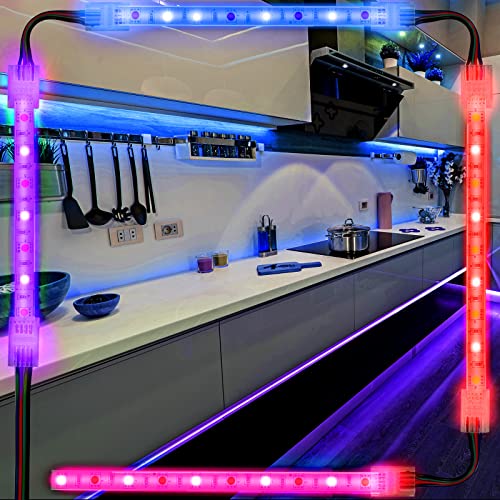 40 Packs Led Strip Connector 4 Pin,10 Mm Led Connectors For Strip Lights, Led Strip To Wire Connector Waterproof Rgb Unwired Clips For Strip Light Gapless Track Lighting Connector, Transparent #TOP6