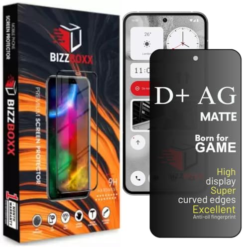 Image of Compatible With Nothing Phone (2) D+ AG Matte Tempered Glass Screen Guard Protector Anti-Fingerprint Gaming Special With Camera Cut - Pack of 1