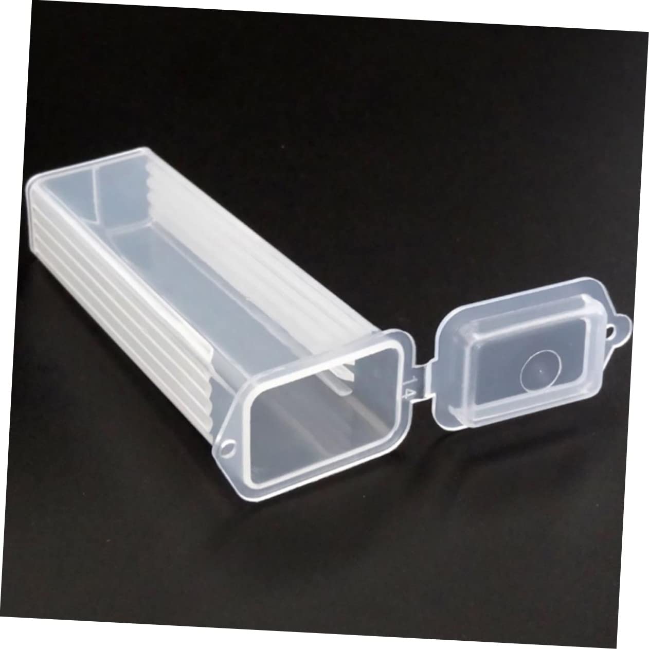 FUNOMOCYA 50pcs Slide Box Microscope Slide Holder Microscope Stage Slide Laboratory Tool Glassine Pathological Slide Storage Slides Microscope Slide Tray Slide Case Pp. White