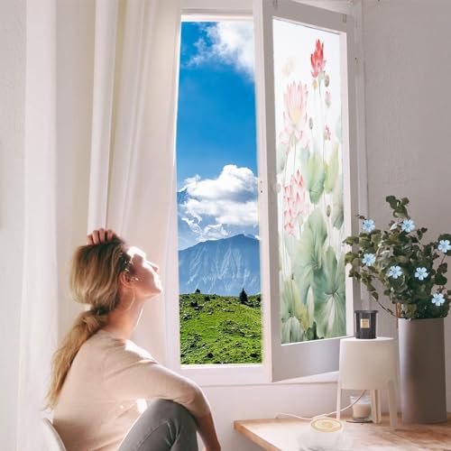 Película adhesiva para ventana estilo acuarela 31.5x55.1 in miniatura 5