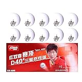 3-Star D40+ Table Tennis ABS Plastic Balls Ping Pong Balls,ITTF Approved ,Table Tennis Ball of World Championship Official,10 Balls / Box, Orange,White