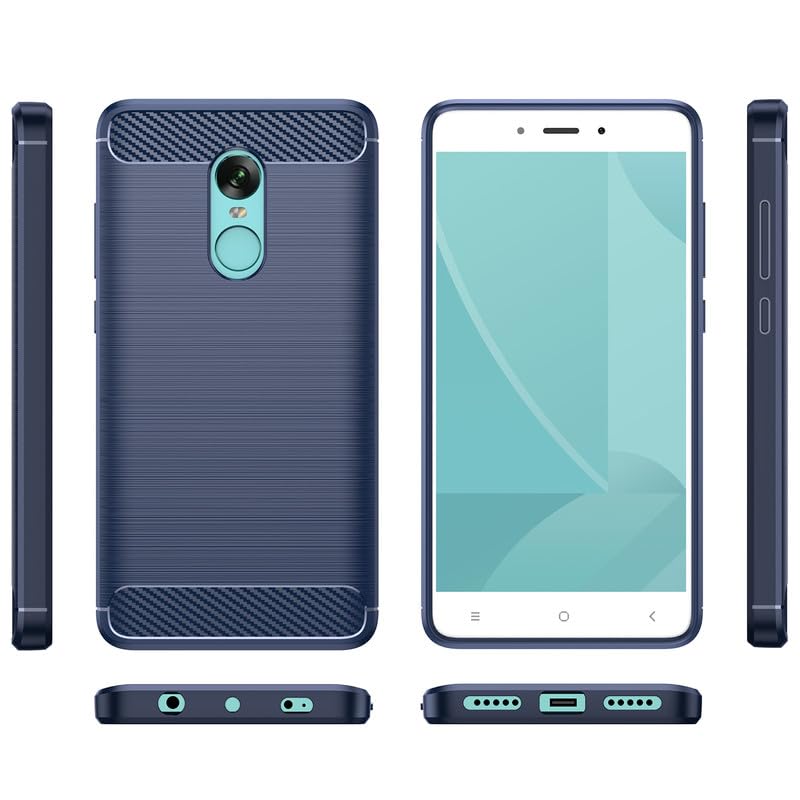 Image of Hybrid Carbon Fiber Back Case for Mi Redmi Note 4 / Note 4X (Blue)