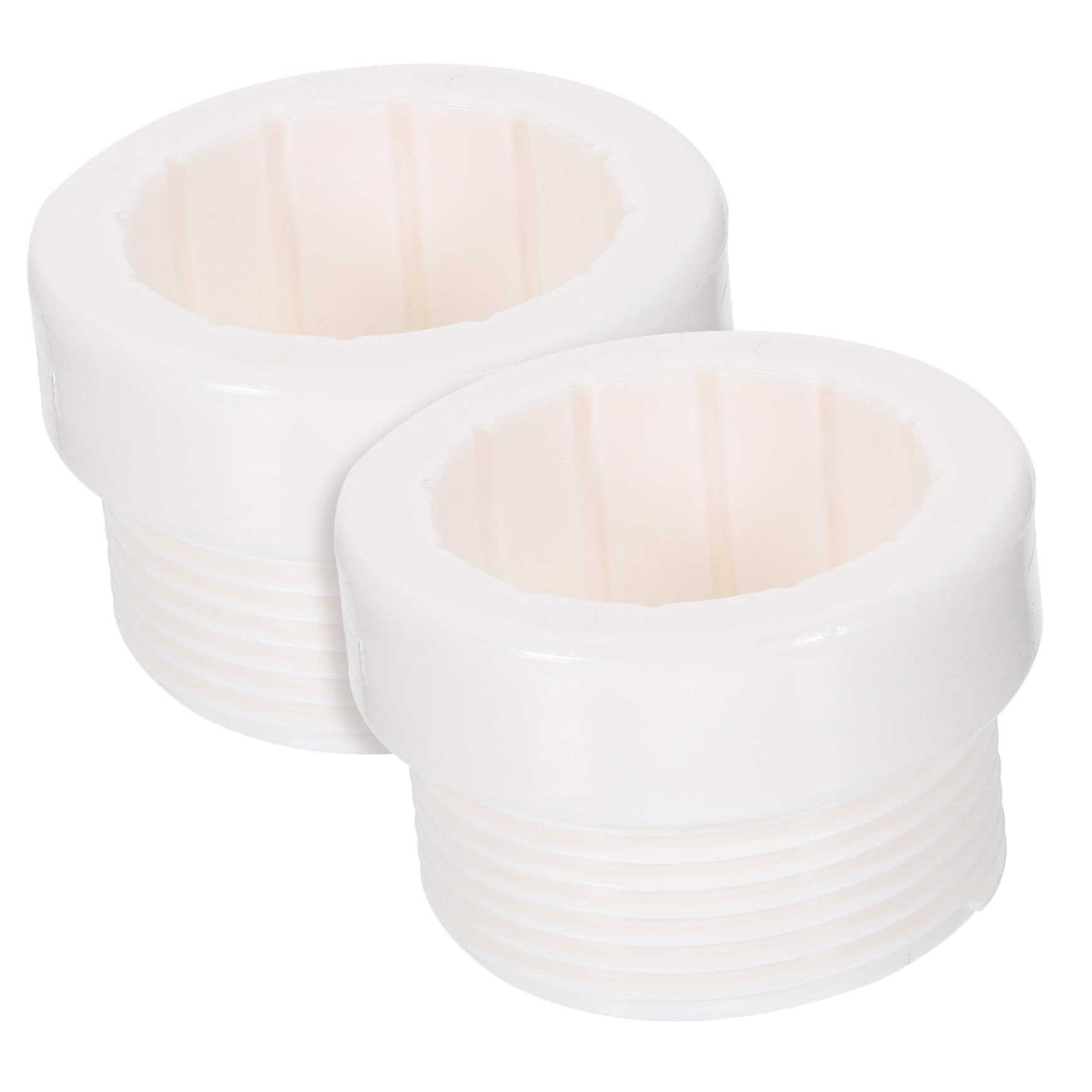 2 Adattatori Stabilizzatori Per Ombrellone Da Piscina - Per Inserti Aquastar 4,5 Cm - Bianco - 2