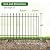 FOREHOGAR Metal Garden Fence 30 in H x 16 ft L, Border Fences Panels Animal Barrier for Dogs, No Dig Garden Fencing for Yard Patio Flower Bed Lawn Outdoor, 8 Panels + 9 Stakes Black