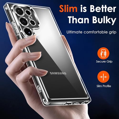Image of DIZORO for Samsung Galaxy S25 Ultra 5g Case Clear,[30X Anti-Yellowing] Galaxy S25 Ultra Phone Case with Hard Back & Soft Edge,[15FT Mil-Grade Protection] Shockproof Case for Galaxy S25 Ultra