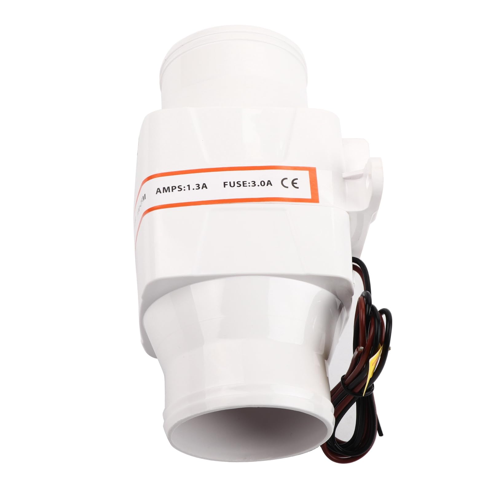 Soplador para barcos a motor de 3 pulgadas, ventilador de conducto en línea, ventilador silencioso marino, adecuado para ventilación del compartimento del motor, cocina, sentina y (24V)