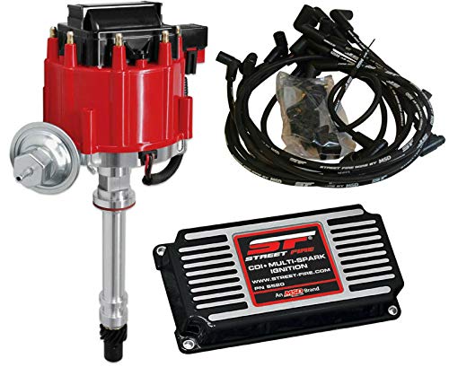 NEW MSD STREET FIRE IGNITION KIT,MSD STREET FIRE CHEVY V8 GM HEI DISTRIBUTOR,MSD STREET FIRE IGNITION CONTROL BOX,MSD STREET FIRE SBC 350 HEI SPARK PLUG WIRE SET,COMPATIBLE WITH SMALL BLOCK CHEVY V8