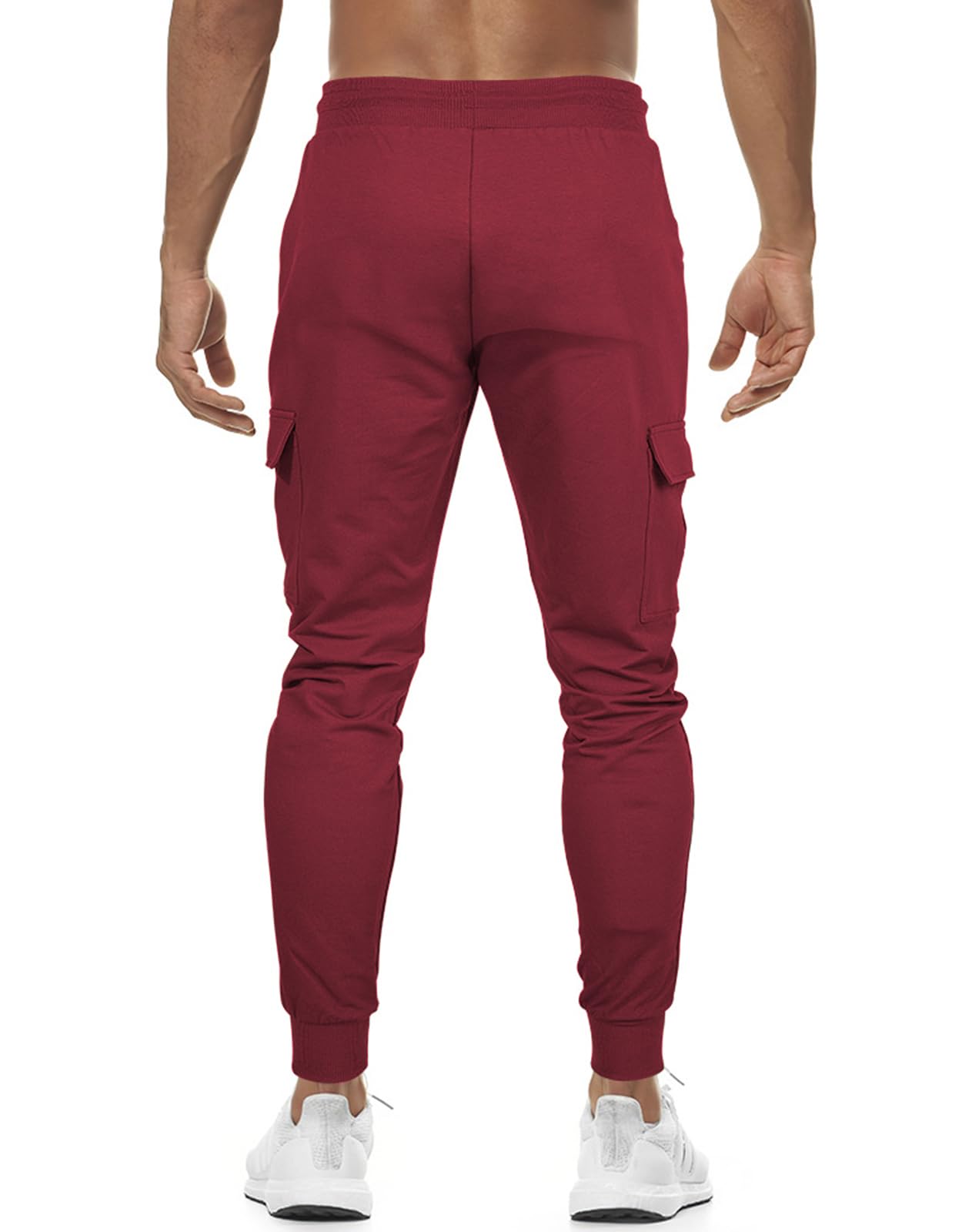 Suwangi Pantalon de Jogging pour Homme Survetement Jogger de Sport Léger Taille Élastique en Coton avec Poches