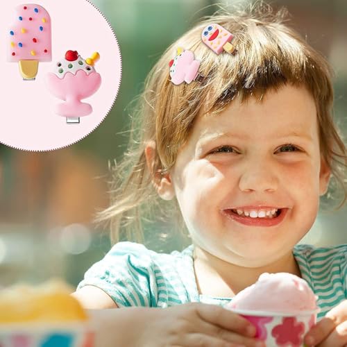 Image of Wazdorf 14 Pieces Girls Hair Pins with Clear Bag, Baby Clips Cute Cute Fruit Cartoon Animal Pin for Kids, Women, Girls Hair Accessories (yellow)