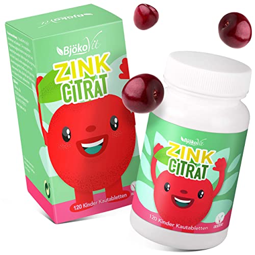 Zink Tabletten Kinder für 120 Tage - Unterstützt das Immunsystem - 100% Vegan und Zuckerfreie Zinktabletten - 6 mg Zink für Kinder - Vitamine Kinder