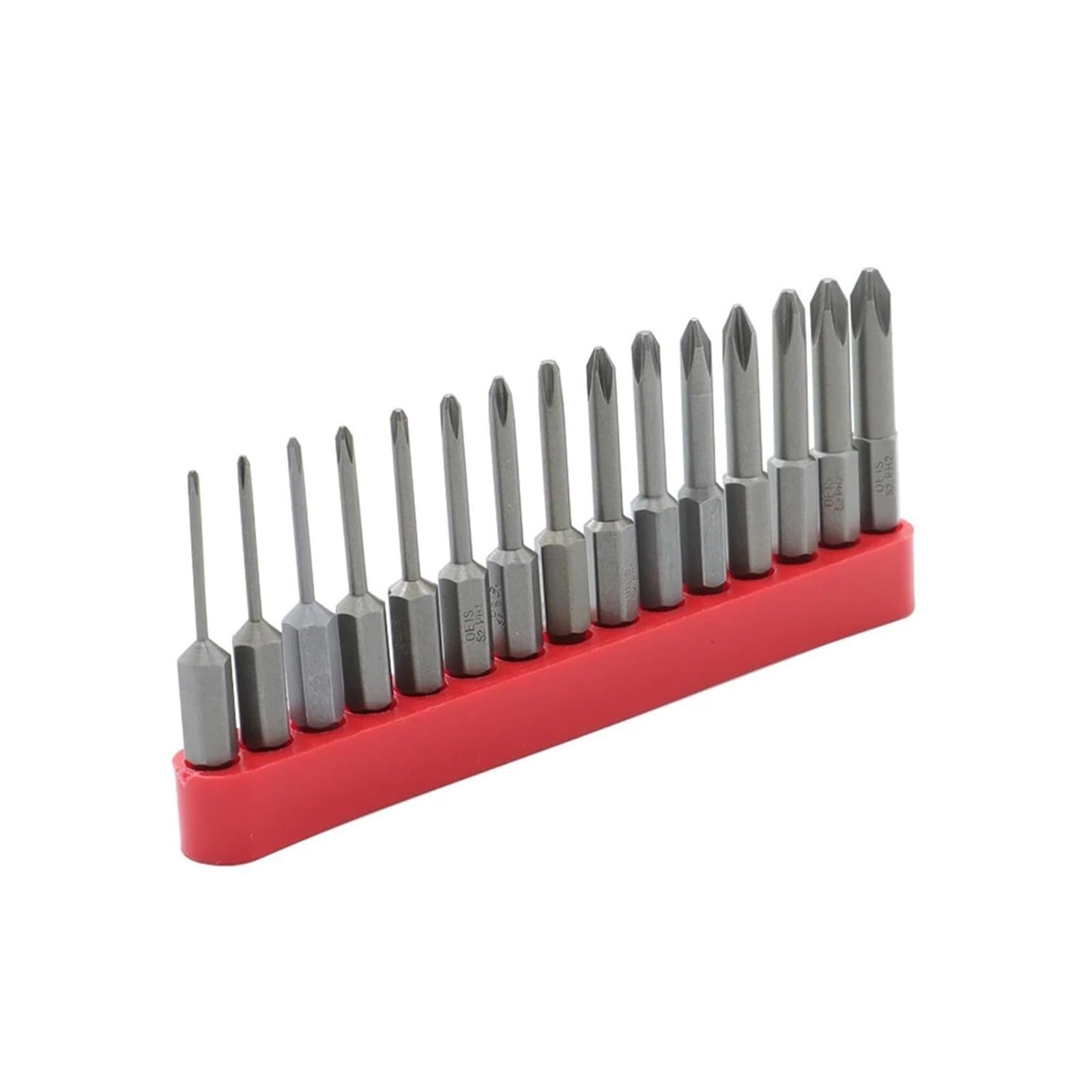 12pcs/15pcs 50mm S2 Alloy Steel Magnetic Phillips Screwdriver Bits PH0/PH1/PH2, 1/4" Hex Shank(50mm 15pcs)