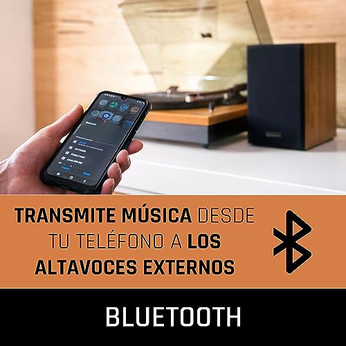 Tocadiscos de vinilo con altavoces y contrapeso ajustable para cuidar tus discos favoritos 4