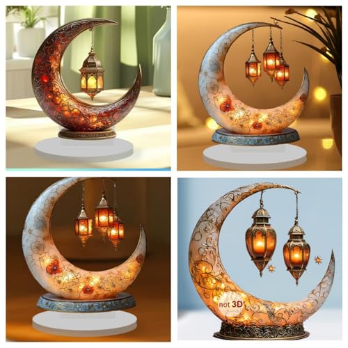 Adorno de mesa de luz de estrella de luna el regalo ideal de Ramadán 5