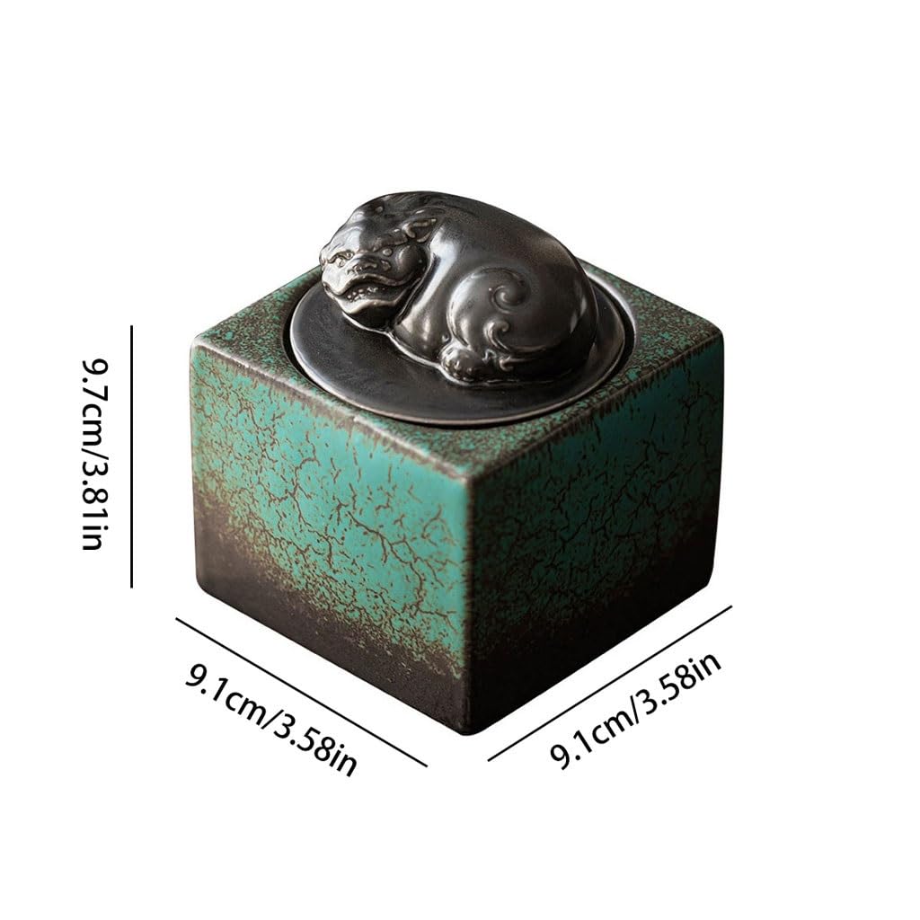 Barattoli Sale Zucchero caffè Lattina da tè in Ceramica retrò Animale di Buon Auspicio in Stile Cinese può Essere Utilizzata for La Casa