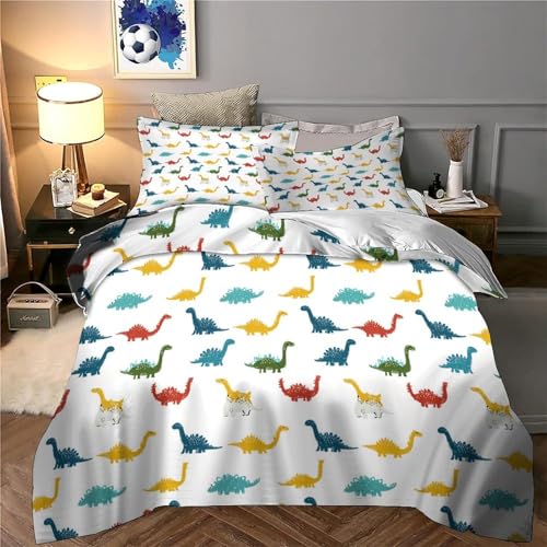 Housse de couette microfibre dinosaure 3D ensemble de literie lit simple