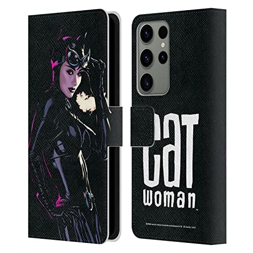 Carcasa Catwoman Samsung S23 Ultra en cuero premium con tapa de DC Comics #46