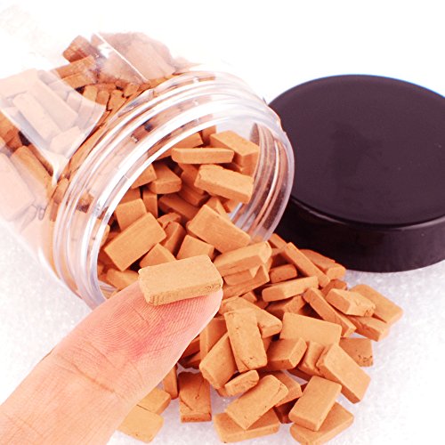 NW 250pcs Brick Building Set Dollhouse Miniature Bricks Mini Bricks Model (Red, 1:35)