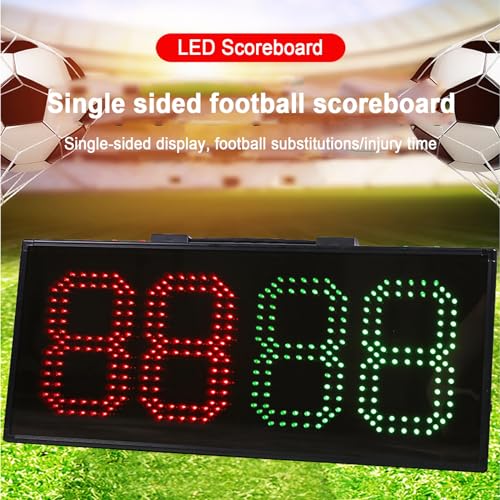 Tablero electrónico de sustitución para fútbol, tablero de reemplazo LED de un solo lado para árbitros, alta luminosidad y visualización clara miniatura 3
