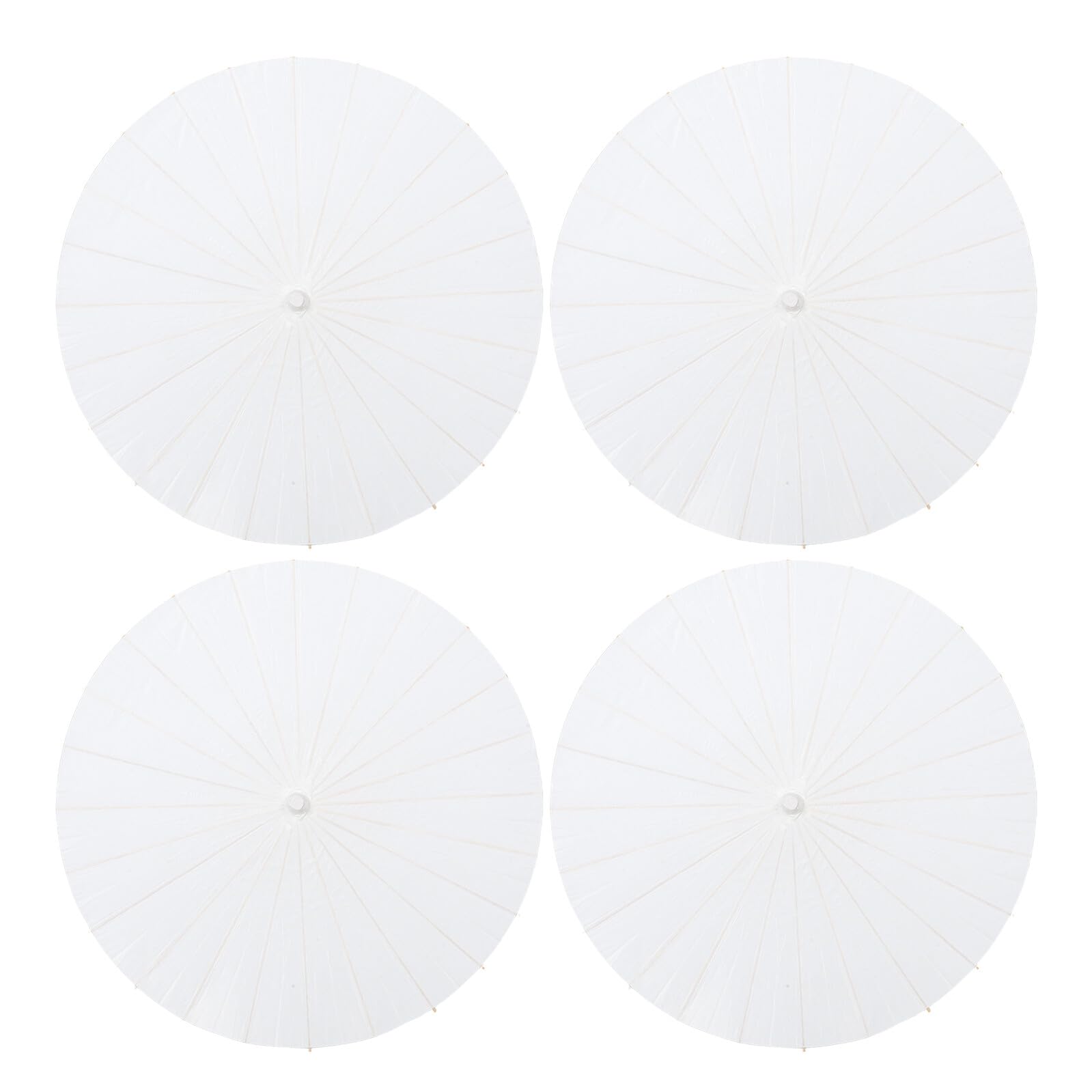 ORFOFE 4 Stück Weiße Papier-schirme Ø Chinesischer Stil Ölpapierschirm Wetterfest für DIY Hochzeit Deko Fotoshooting Party Brautdusche Tischdekoration